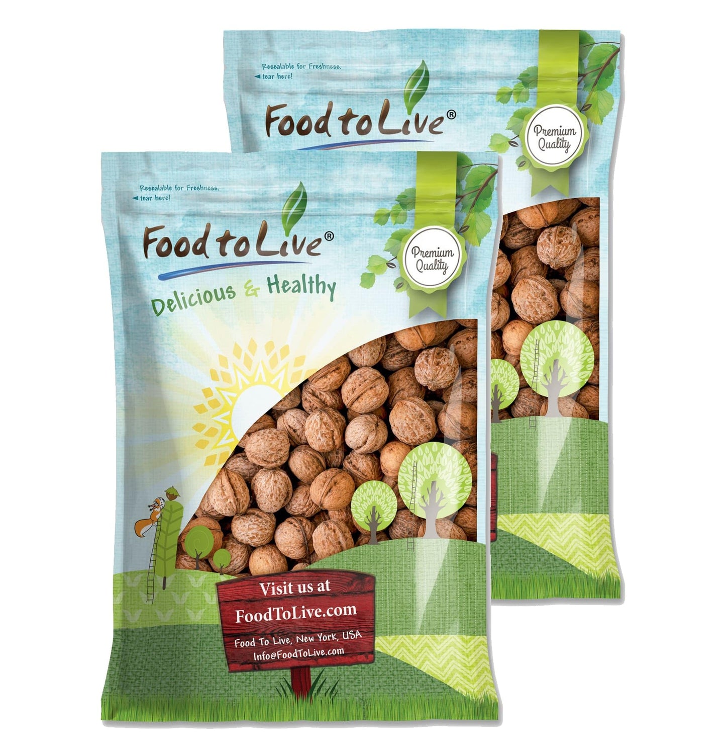 Food to Live Jumbo Walnuts in Shell, 10 Pounds - California Chandler Variety. Rich in Omega-3s and Antioxidants. Keto-Friendly, 