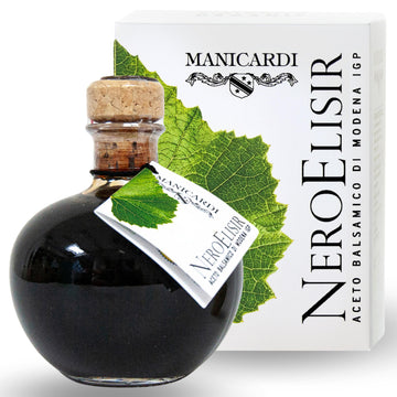 Manicardi Dense Traditional Balsamic Vinegar Of Modena Pgi - Extra Thick Italian Black Elisir Perfect For Snacks, Pasta, Vegetab