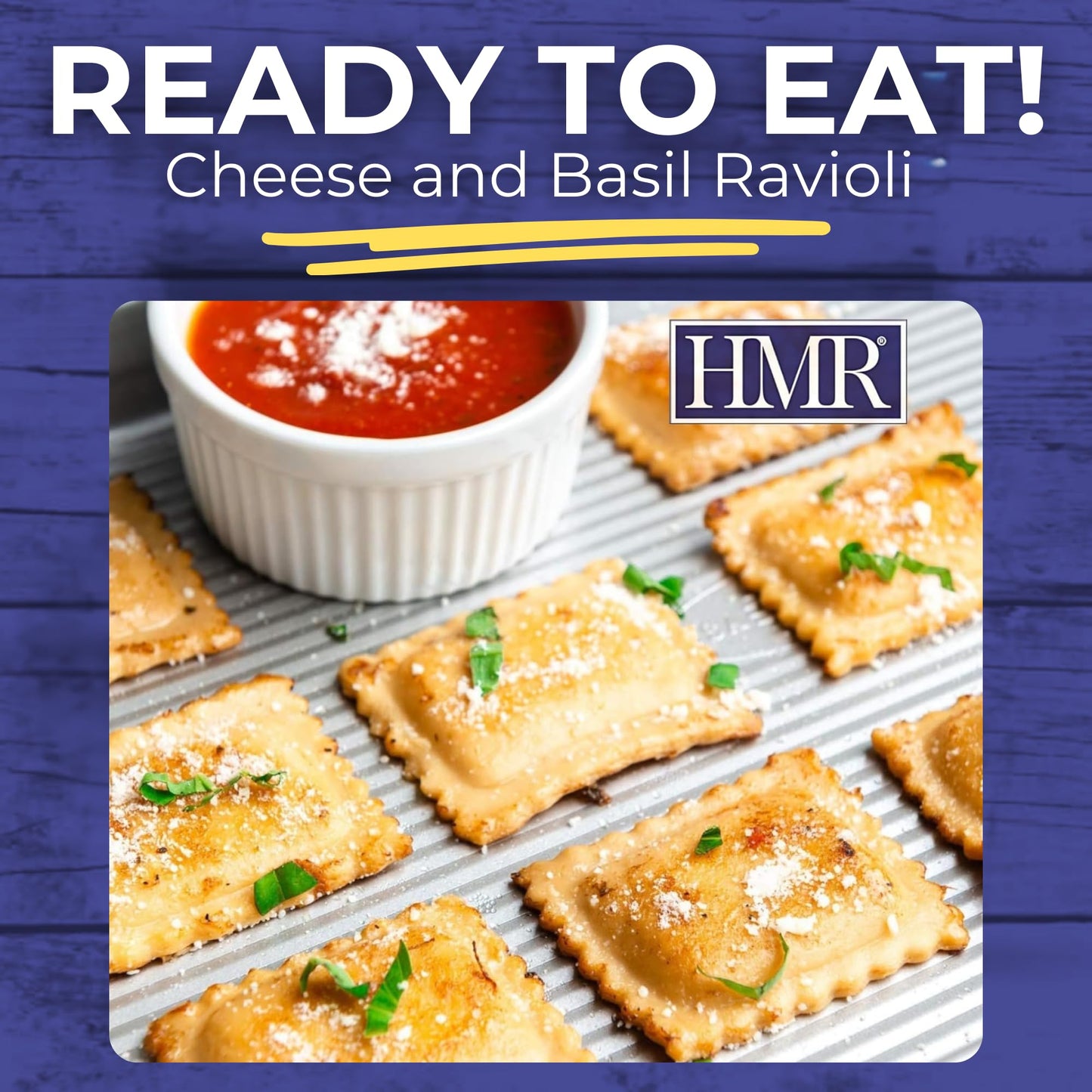 HMR Cheese and Basil Ravioli Entr  e | Pre-packaged Lunch or Dinner | Ready to Eat | Vegetarian | 10g of Protein | Low Calorie F
