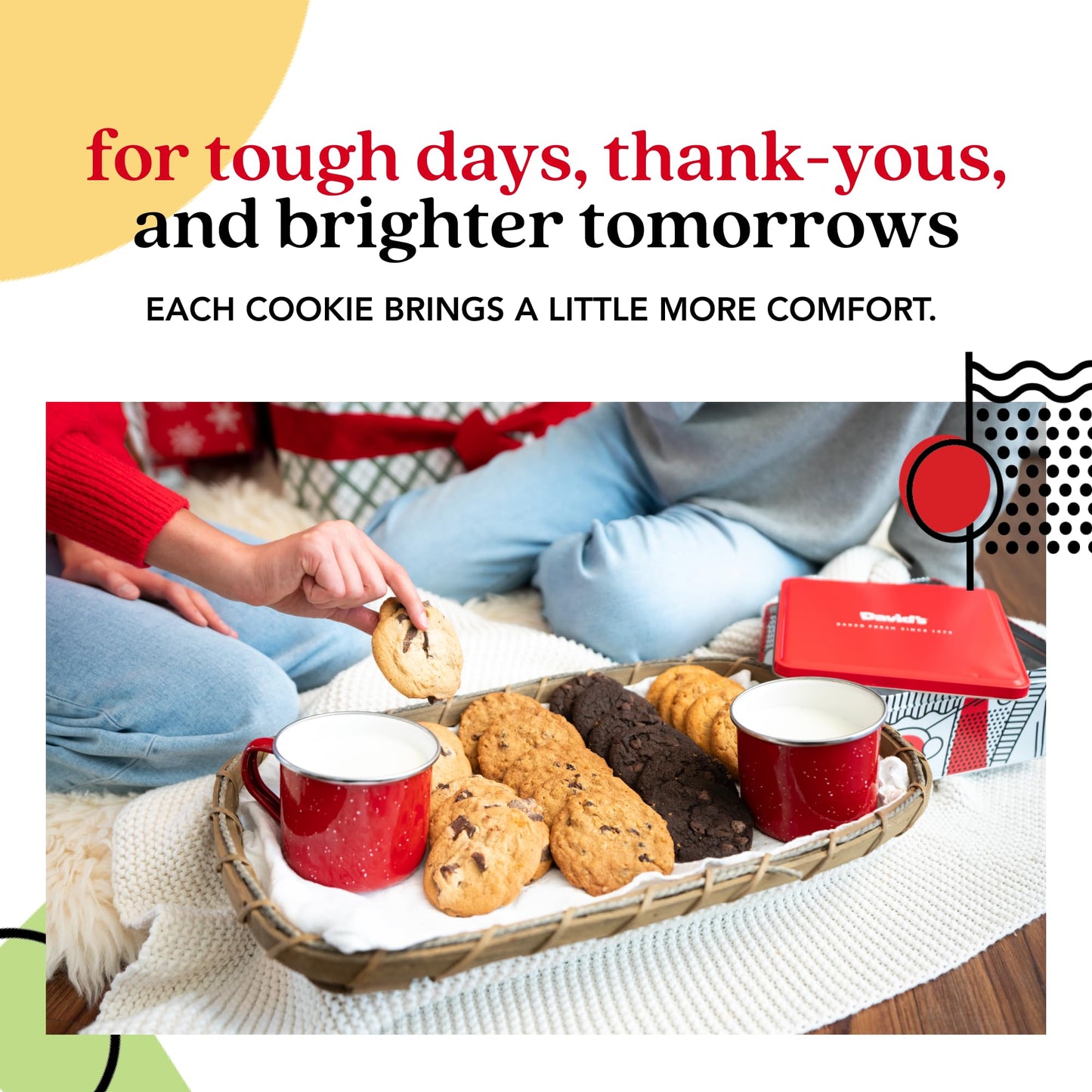 Davids Cookies Get Well Soon Cookie Gift Basket - Gourmet Bakery Dessert Gift For Recovery, Comfort And Appreciation Occasions - Assorted Cookies Sweet Sampler Tin