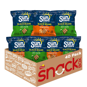 Sunchips Multigrain Snacks, Black Bean Variety Pack, 1 Ounce (Pack Of 40)