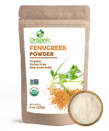Organic Fenugreek Powder | 8 Oz - 226G | Usda Organics And Non-Gmo Verified Project Approved | Product Of India | 100% Raw And N