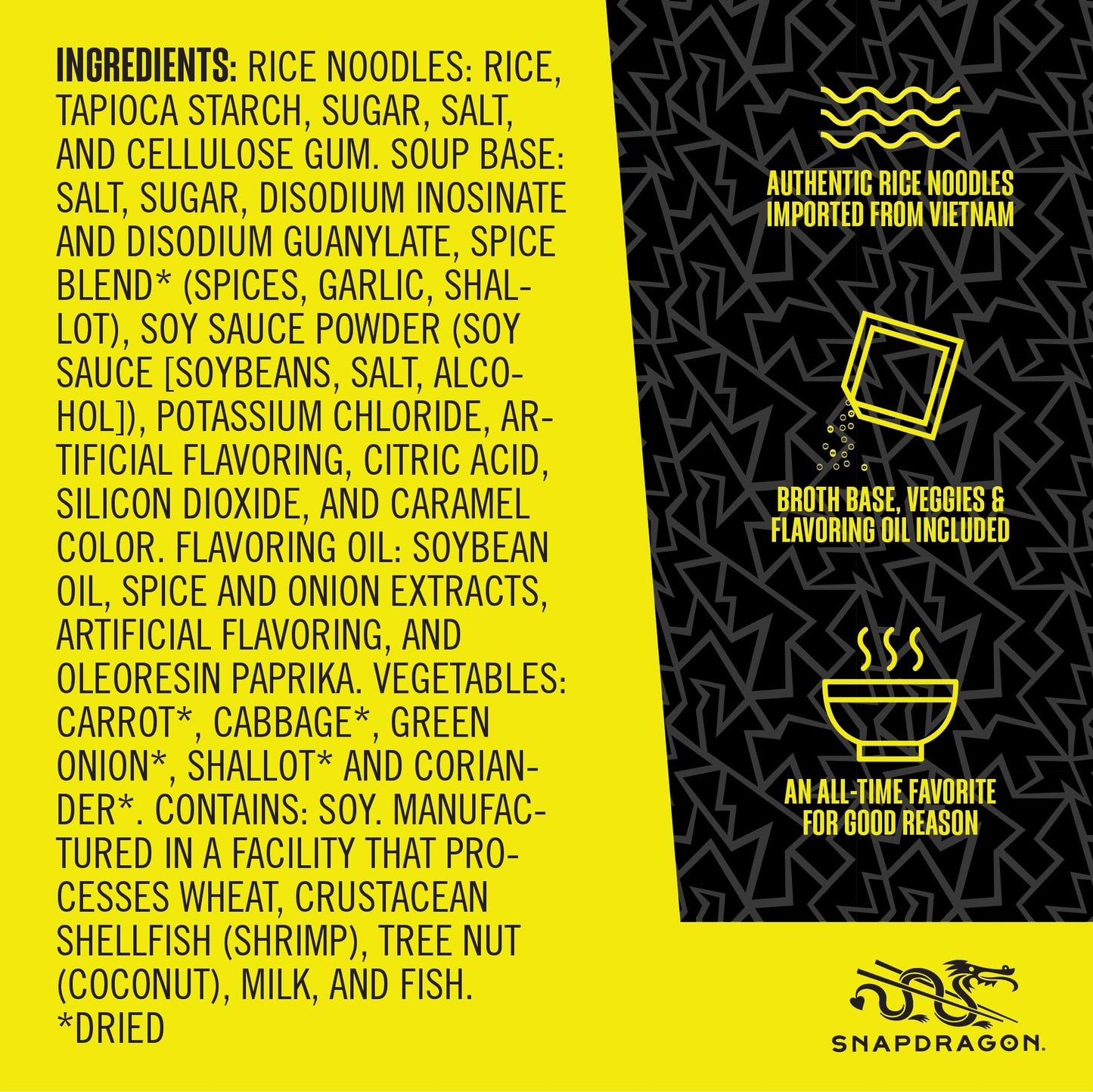 Snapdragon Pho Soup Bowl, Beef Pho, 2.1 oz (Pack of 6)