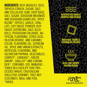 Snapdragon Pho Soup Bowl, Beef Pho, 2.1 oz (Pack of 6)