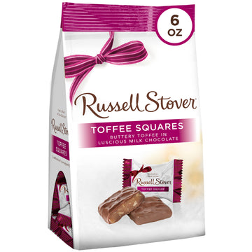 Russell Stover Milk chocolate Toffee Squares Peg Bag