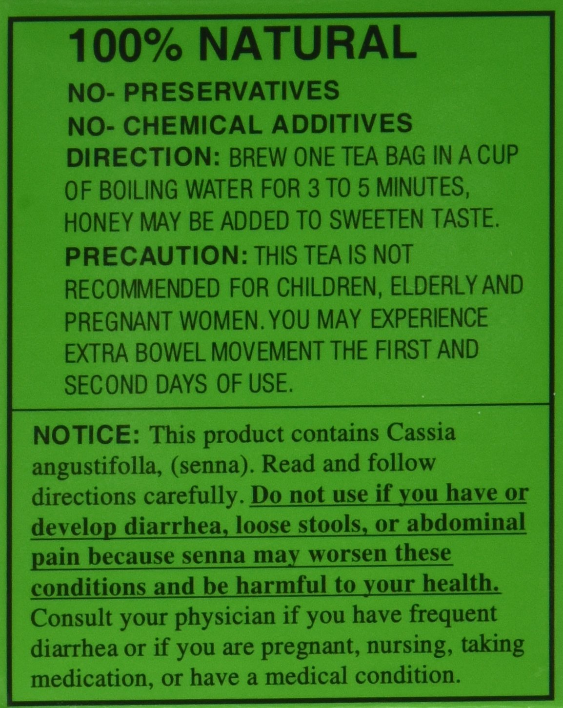 Evergreen Leaves Brand California Dieters' Tea 20 Tb