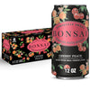 Bonsai Cherry Peach Sweetened Sparkling Water, 12 fl oz cans, 8 pack