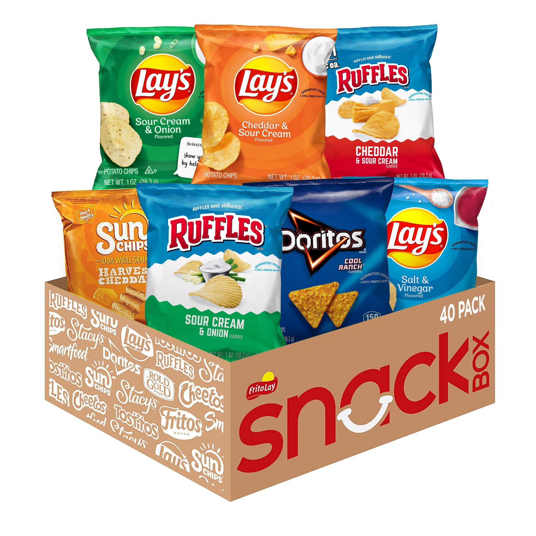Frito-Lay Tangy Favorites Mix Variety Pack, 1 Ounce (Pack of 40)