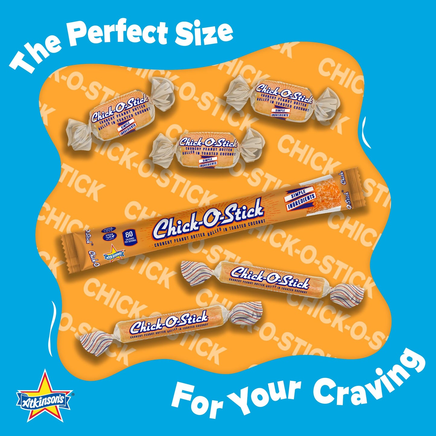 Chick-O-Stick Peanut Butter Coconut Candy 48 count 0.36oz