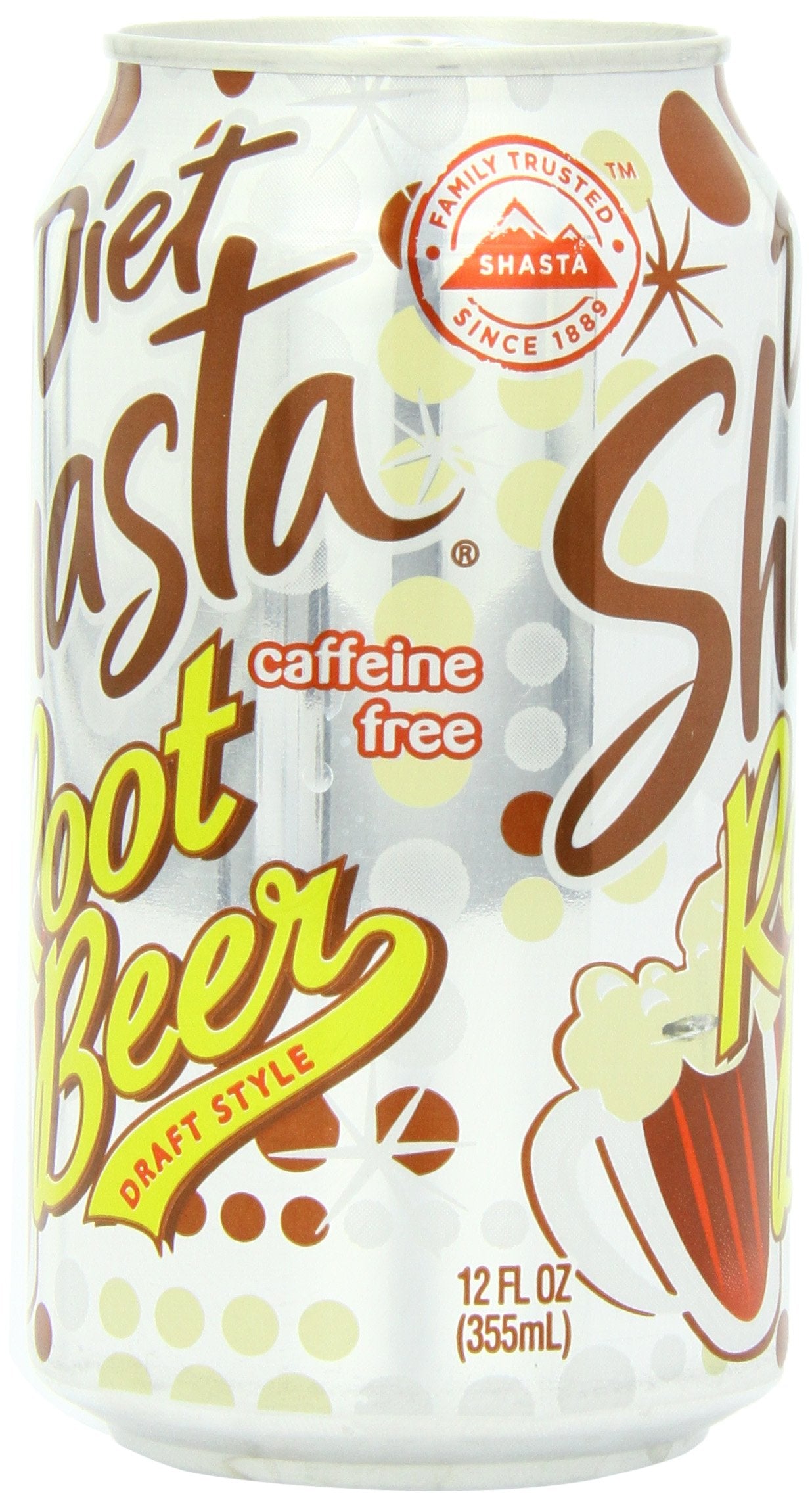 Shasta Diet Root malt-inspired Soda - 12 Fl Oz Cans, Pack of 24