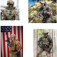2 Pieces Tactical Usa Flag Patch Green  Blue American Flag Us United States Of America Military Uniform Emblem Patches