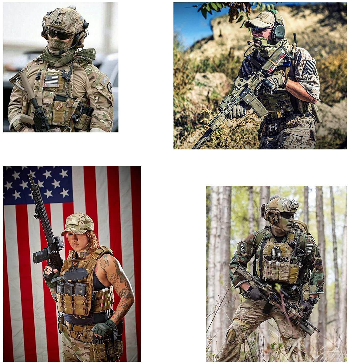 2 Pieces Tactical Usa Flag Patch Green  Blue American Flag Us United States Of America Military Uniform Emblem Patches