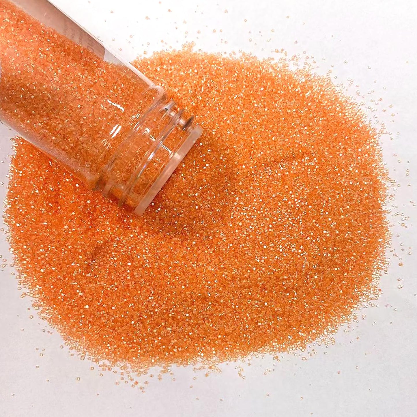 Philaeec Orange Sanding Sugar Edible Sparkling Crystals For Baking Cake Decoration Cookie Ice Cream Cupcake Toppers Wedding Part