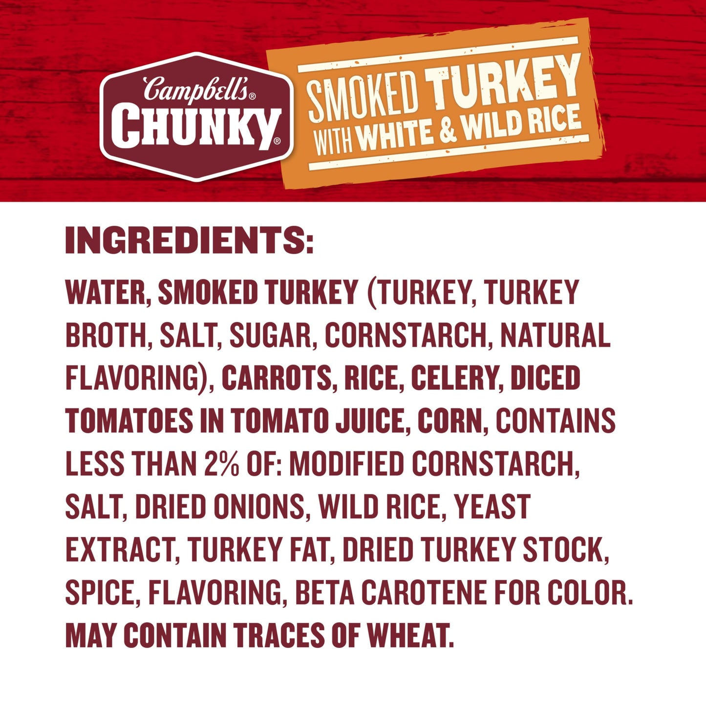 Campbell’s Chunky Soup Smoked Turkey with White and Wild Rice 18.6 Ounce Can (Pack of 12)