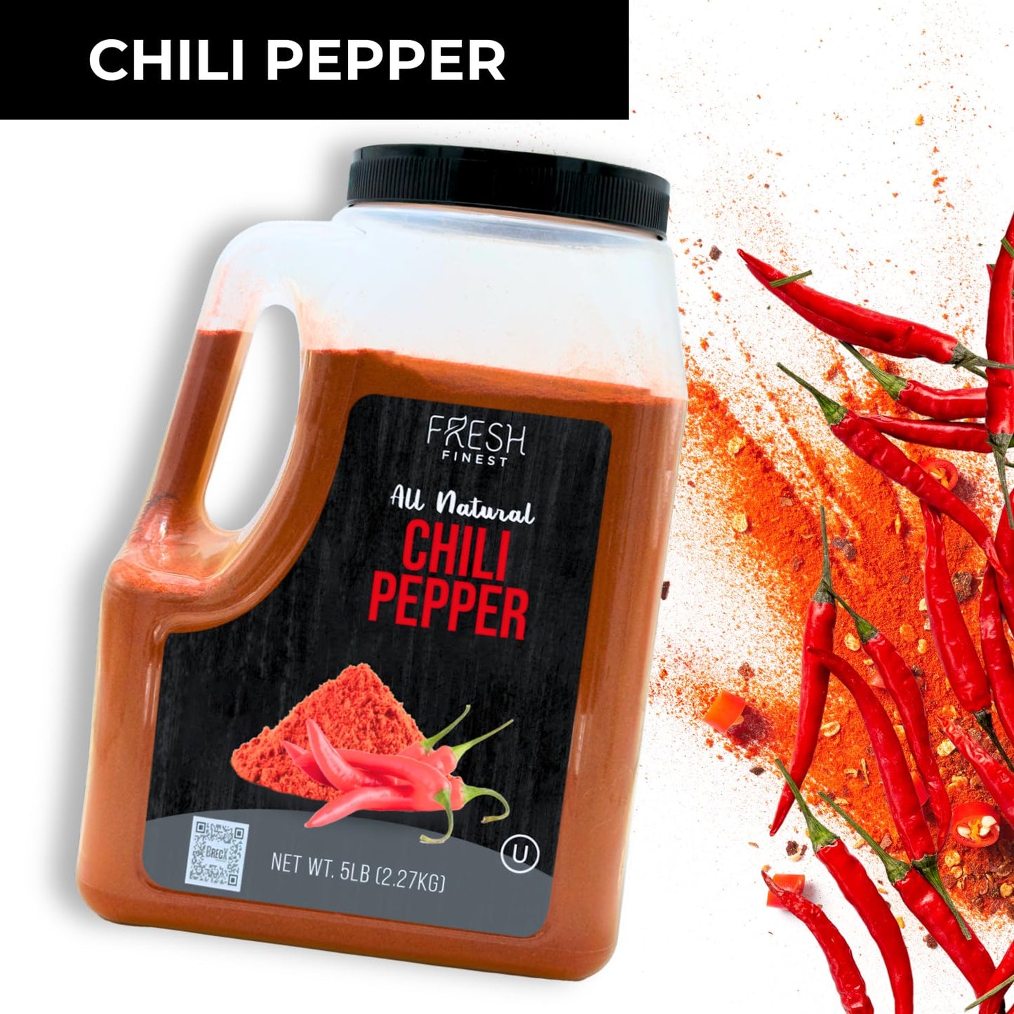 Fresh Finest Bulk Spices Commercial And Home Cooking 5 Lb Chili Powder - Red Pepper Seasoning, Freshly Packed At The Source Non-