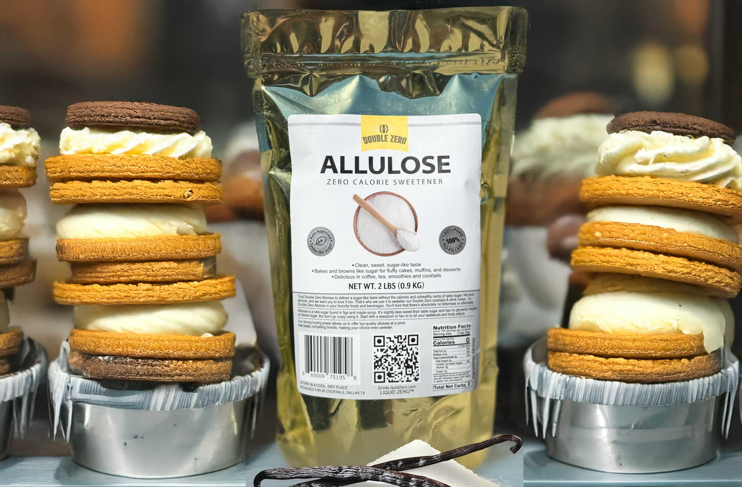 New! Allulose Sweetener – Zero Calorie, Organic Taste, Keto-Friendly – 2 Lb, Natural Sugar Substitute, Sugar Substitute Keto And Glp-1 Friendly Non-Glycemic For Healthy Baking Cooking Coffee Cocktails. Zero Sugar.