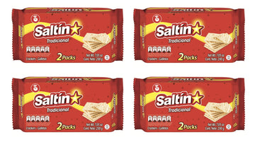 Saltin Noel Original Crackers | Crispy Flavor | Touch of Salt | 7.05 Oz (Pack of 4)