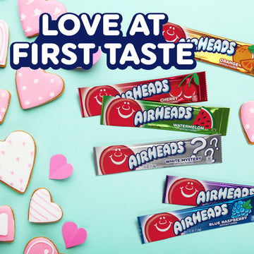 Airheads Mini Bars, Valentine'S Day Candy Variety Bag, Individually Wrapped Bulk Candy For Adults & Kids, Party, Non-Melting, 12