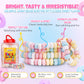 100 Pack Candy Necklaces Individually Wrapped - Bulk Candy - Edible Jewelry for Kids, Party Favors, 80s Nostalgic Treats, Pinata
