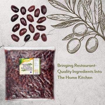 Roland Foods Whole Pitted Kalamata Olives From Greece, Specialty Imported Food, 5 Pound, Pack Of 1