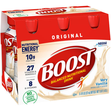 BOOST Original Ready to Drink Nutritional Drink, Very Vanilla, 8 Fl Oz (Pack of 6)