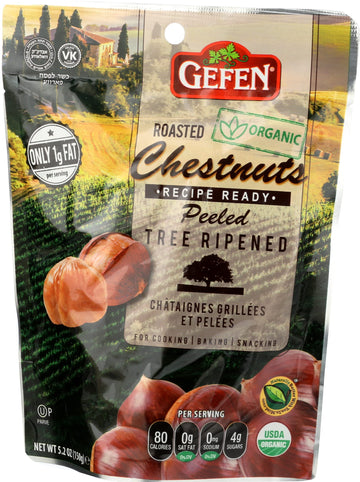 Gefen Chestnuts, Roasted Whole and Shelled, 5.2 oz