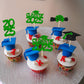 Ephlyn Graduation Cupcake Toppers, 36 Pcs, Glitter Class of 2025, Diploma & Cap Picks, Green