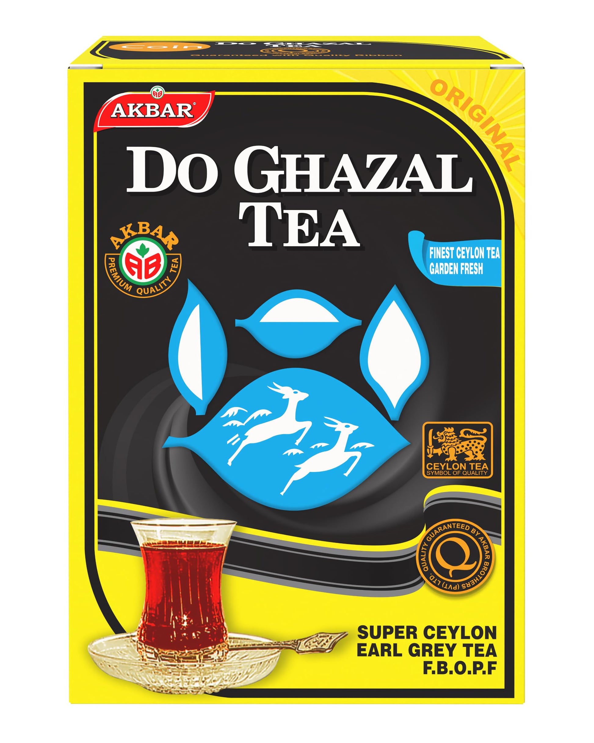 Do Ghazal Earl Grey Tea Loose Leaf - Pure Ceylon Black Tea with Bergamot Oil - 16oz (454g) - Bold & Aromatic Flavor