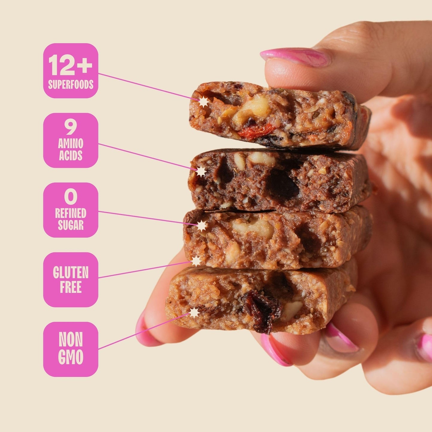 Blender  s   Bars Variety Pack, Plant Based Energy Snack, Gluten Free, Non-GMO, 9 Piece Set