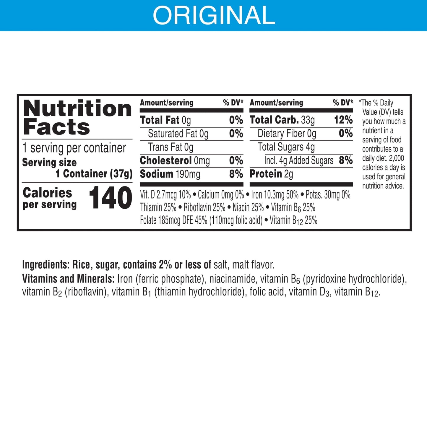 Kellogg's Rice Krispies Breakfast Cereal Cups, Original, 1.3oz (Pack of 12) - Kids Snacks for On-the-Go Enjoyment