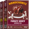Manischewitz Fudgy Chocolate Brownie Mix With Fudge Frosting 12oz (2 Pack) | Grain Free, Kosher for Passover, Baking Pan Include