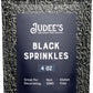 Judees Black Sprinkles - 4 oz Gluten-Free Baking and Topping Sprinkles