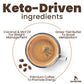 Rapid Fire Instant Keto Coffee Mix, Hazelnut Flavor, 7.93 Ounce, 15 Servings, Fair Trade, Grass Fed Butter, MCTs, Brown