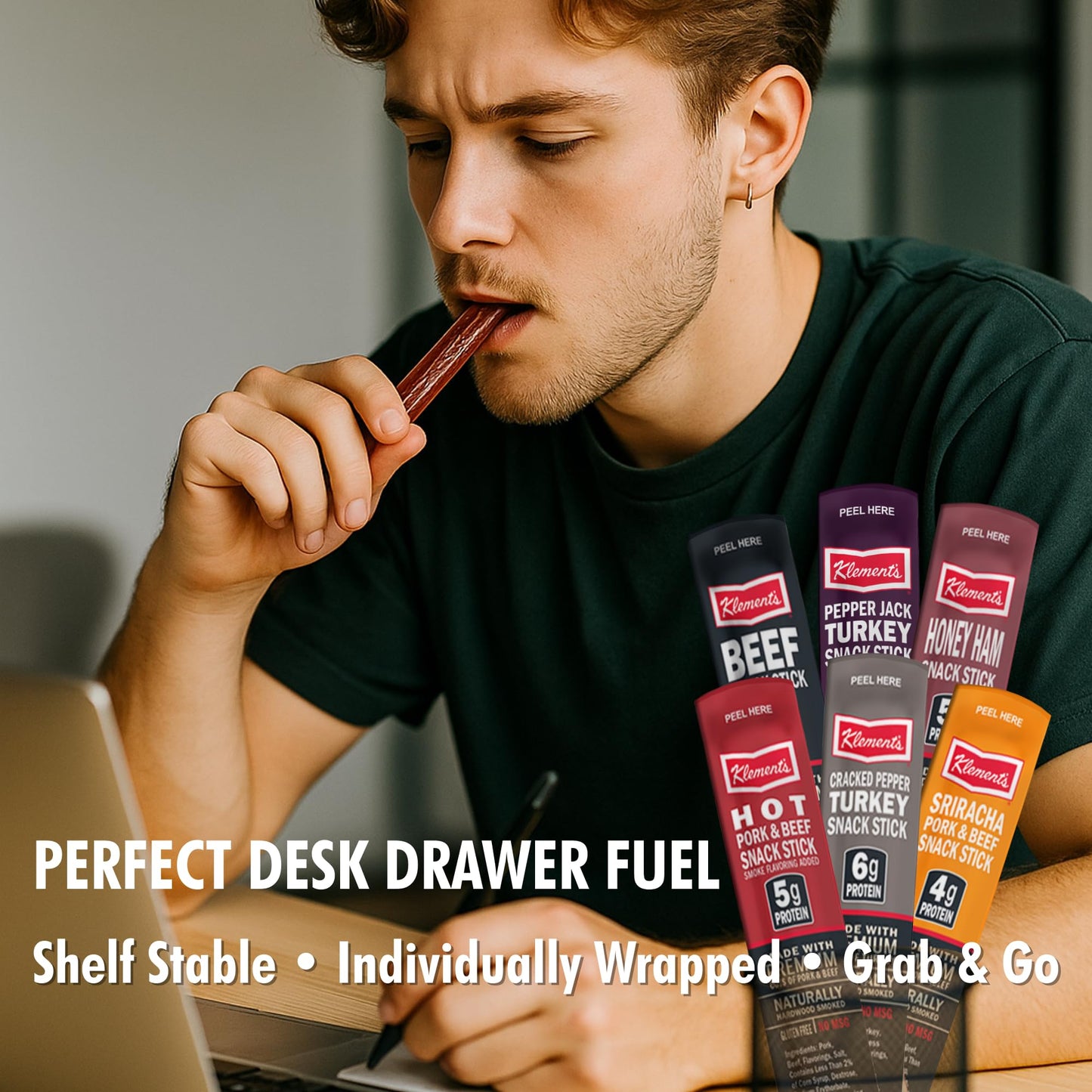 Jerky.Com Jerky Gift Basket For Men | 30 Piece Meat Sticks Sampler With Beef Sticks, Pork, Ham, Sriracha, Turkey | High Protein, Low Carb, Keto Friendly Beef Jerky Snack Pack | Christmas Gifts For Men