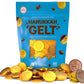 The Dreidel Company Original Milk Chocolate Coins - Hanukkah Gelt - Made With Premium Belgian Chocolate - Gluten Free - Non Gmo - Nut Free - Kosher Certified (50 Coins)