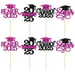 Gyufise 24Pcs Graduation Cupcake Toppers, Glitter Senior Class of 2025, Purple, Paper Decorations for Graduation Theme Party