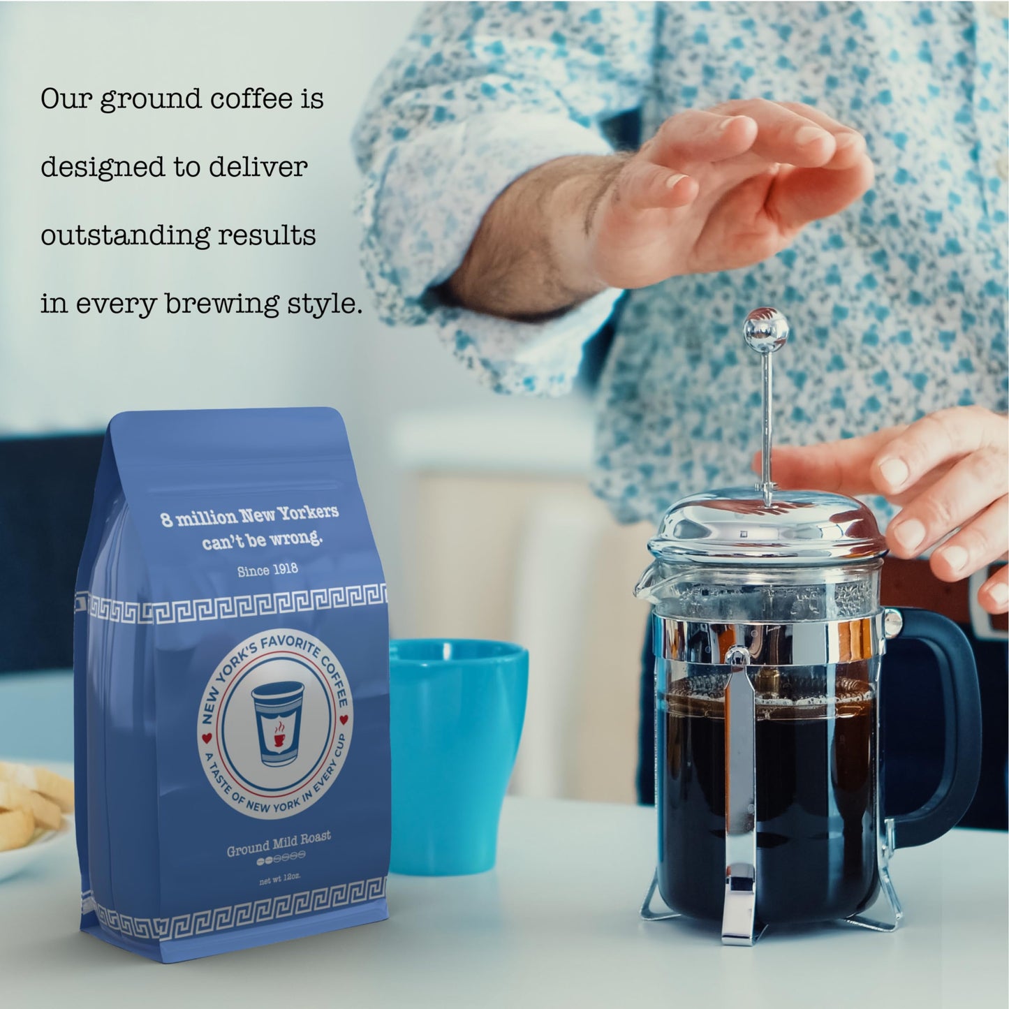 New York'S Favorite Coffee - Whole Bean Coffee, Medium Roast | The Coffee Found In The Ny Anthora Cup | 12Oz (Pack Of 1) Add To