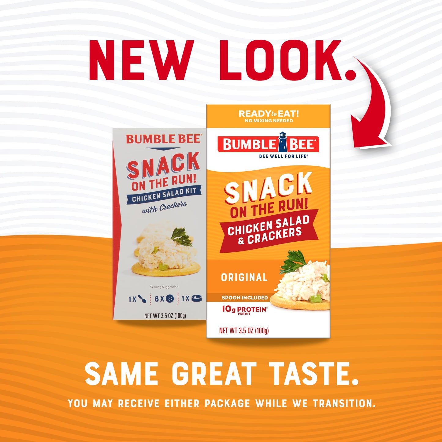 Bumble Bee Snack on the Run Chicken Salad with Crackers Kit, 3.5 oz (Pack of 12) - Ready to Eat, Spoon Included - Shelf Stable &