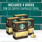 Starbucks by Nespresso Vertuo Blonde Roast Coffee Pods, Veranda Blend, 32-count, 8 Count (Pack of 4)