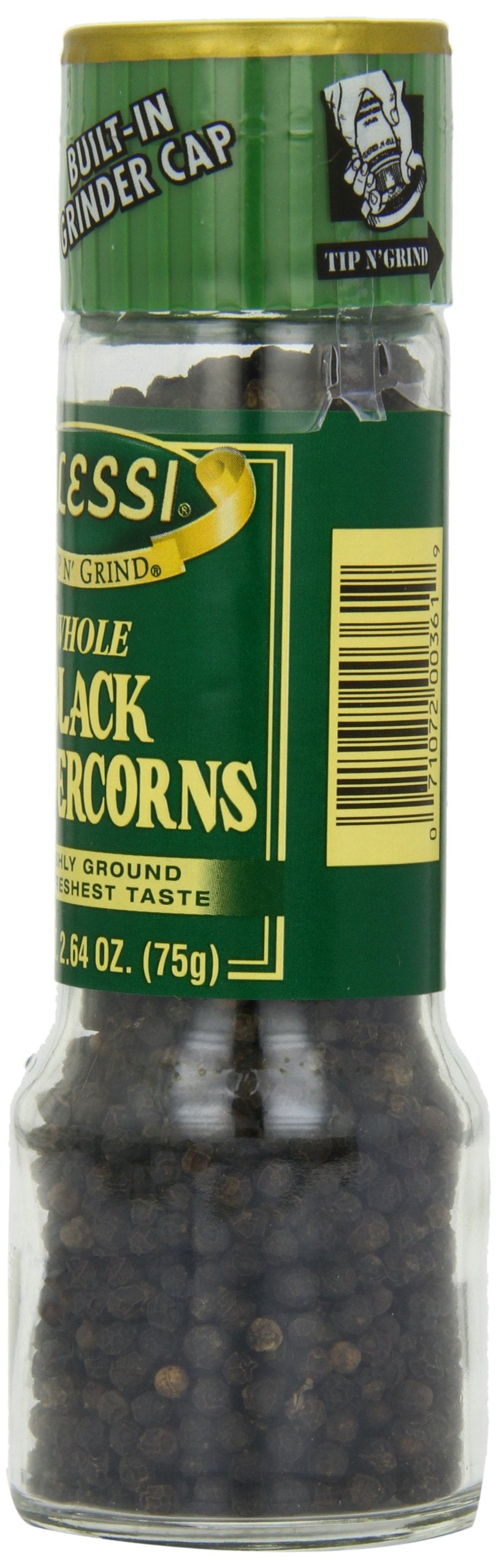 Alessi Black Peppercorn Grinder, 2.64 oz (Pack of 6)