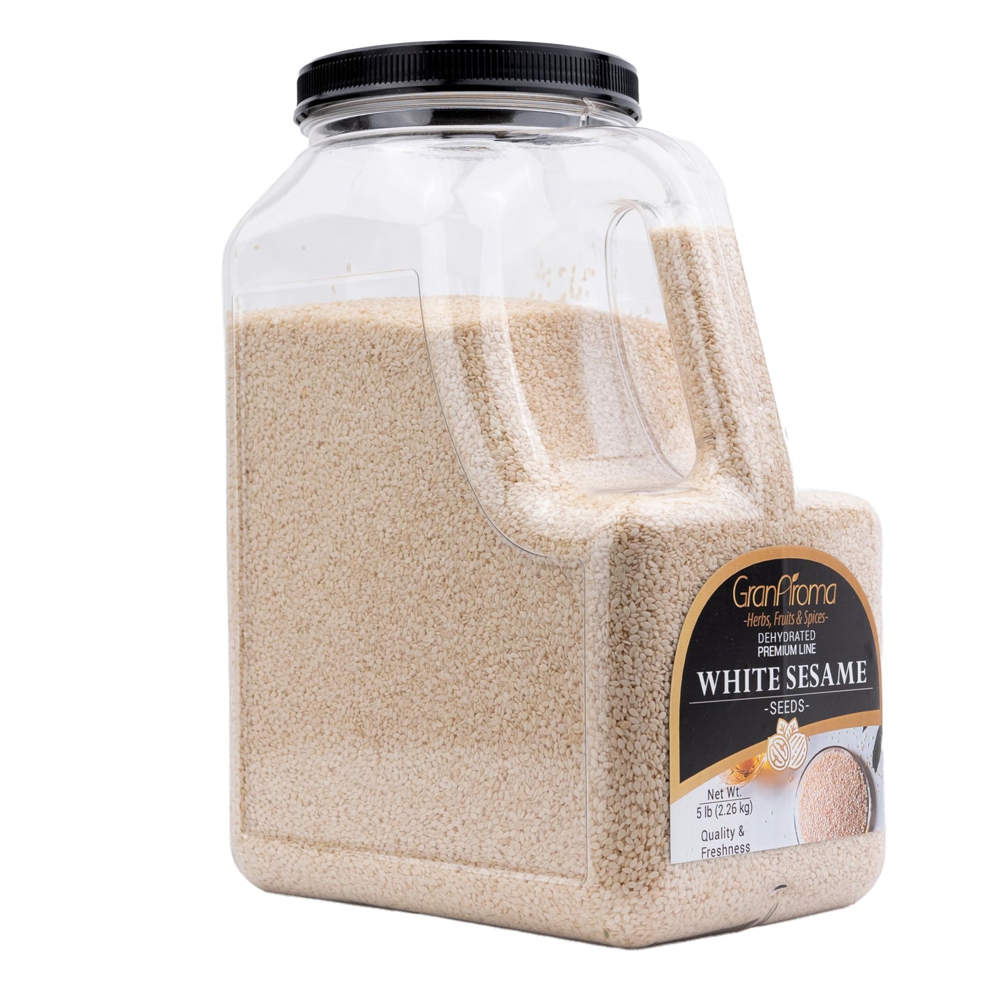 Granaroma White Sesame Seeds, Garnish & Seasoning, Versatile Seeds, Nutty Flavor (5 Pound)