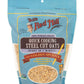Bobs Red Mill Quick Cooking Steel Cut Oats, Non-GMO, Vegan, 22oz (Pack of 4), Kosher, Beige