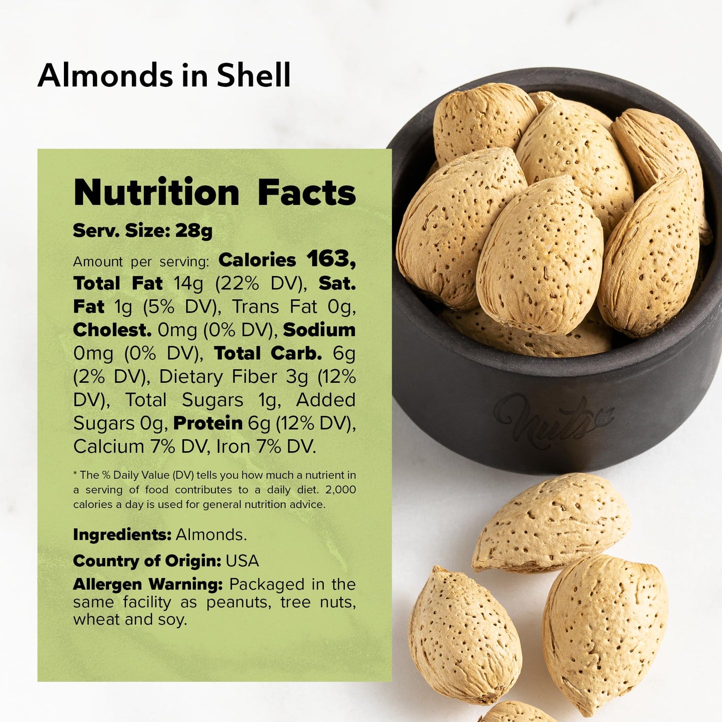 Delice Almonds In Shell - Fresh, Buttery Taste, Raw & Unsalted, 2 LBS Resealable Bag