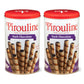 Pirouline Rolled Wafers – Dark Chocolate – Rolled Wafer Sticks, Crème Filled Wafers, Rolled Cookies For Coffee, Tea, Ice Cream, Snacks, Parties, Gifts, And More – 14.1Oz Tin 2Pk