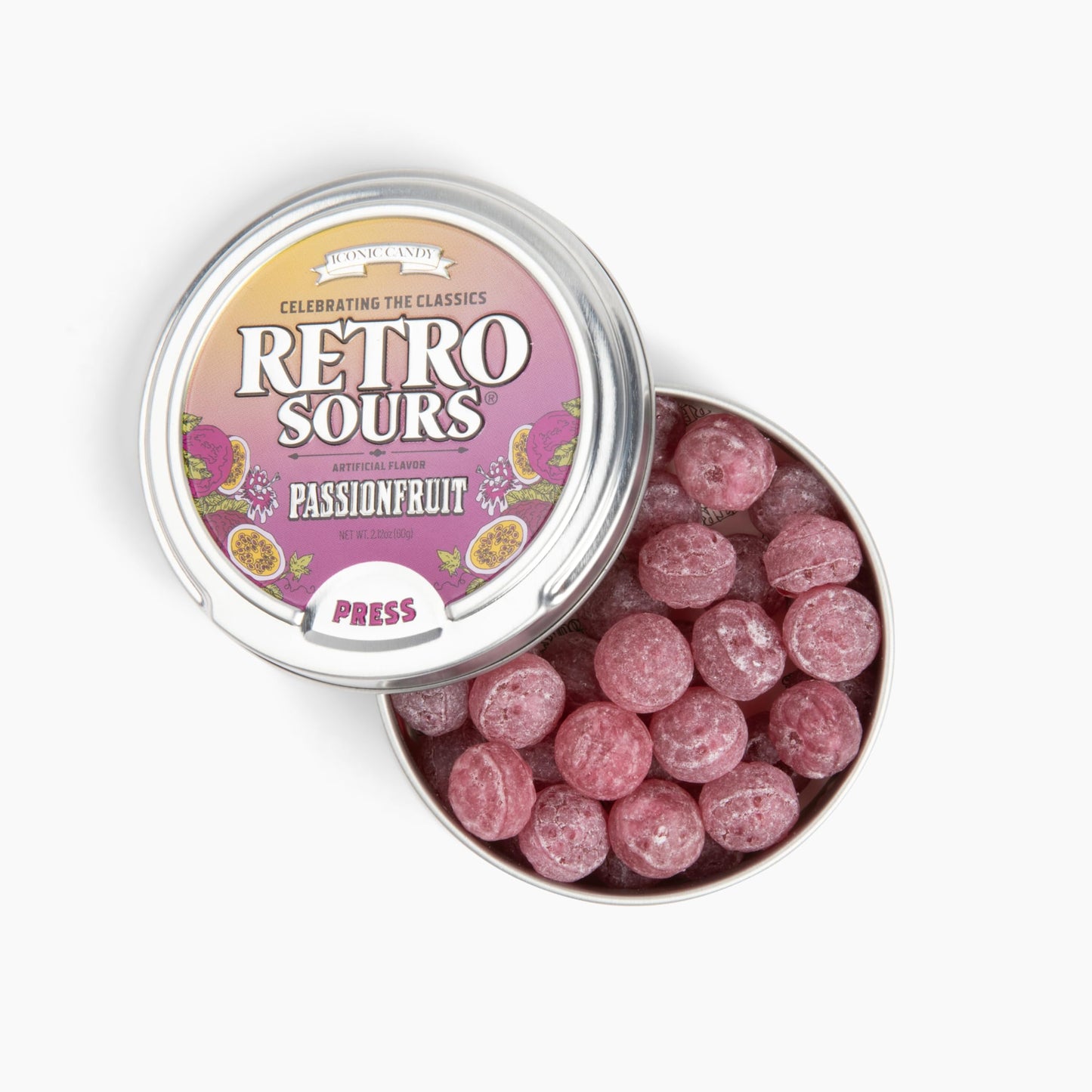 Retro Sours | Hard Tangy Candy | Brought To You By Iconic Candy (3, Passionfruit)
