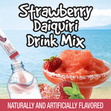 SINGLES TO GO! Water Drink Mix, Strawberry Daiquiri Flavor, Non-  ic, 72 Servings, Model 072392334629, Pack of 12