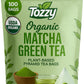 Tozzy Organic Matcha Green Tea - 100 Count  Plant-Based Pyramid Tea Bags | Ceremonial Matcha + Whole Leaf Sencha