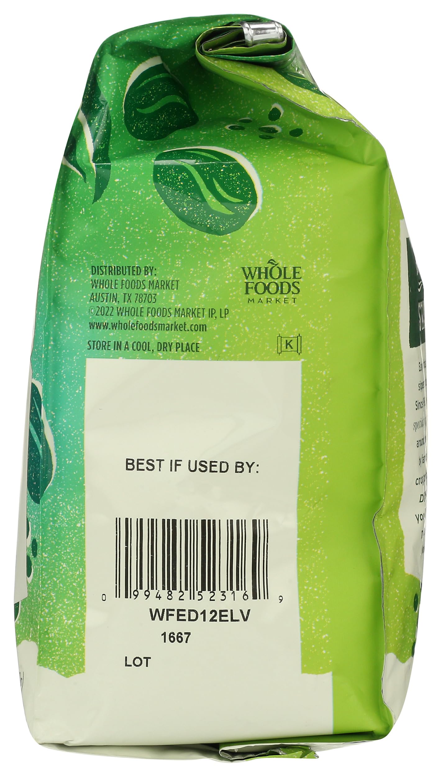 Whole Foods Market, El Volcan Light Roast Ground Coffee, Mandarin Orange, Honey & Brown Sugar, 12 Ounce