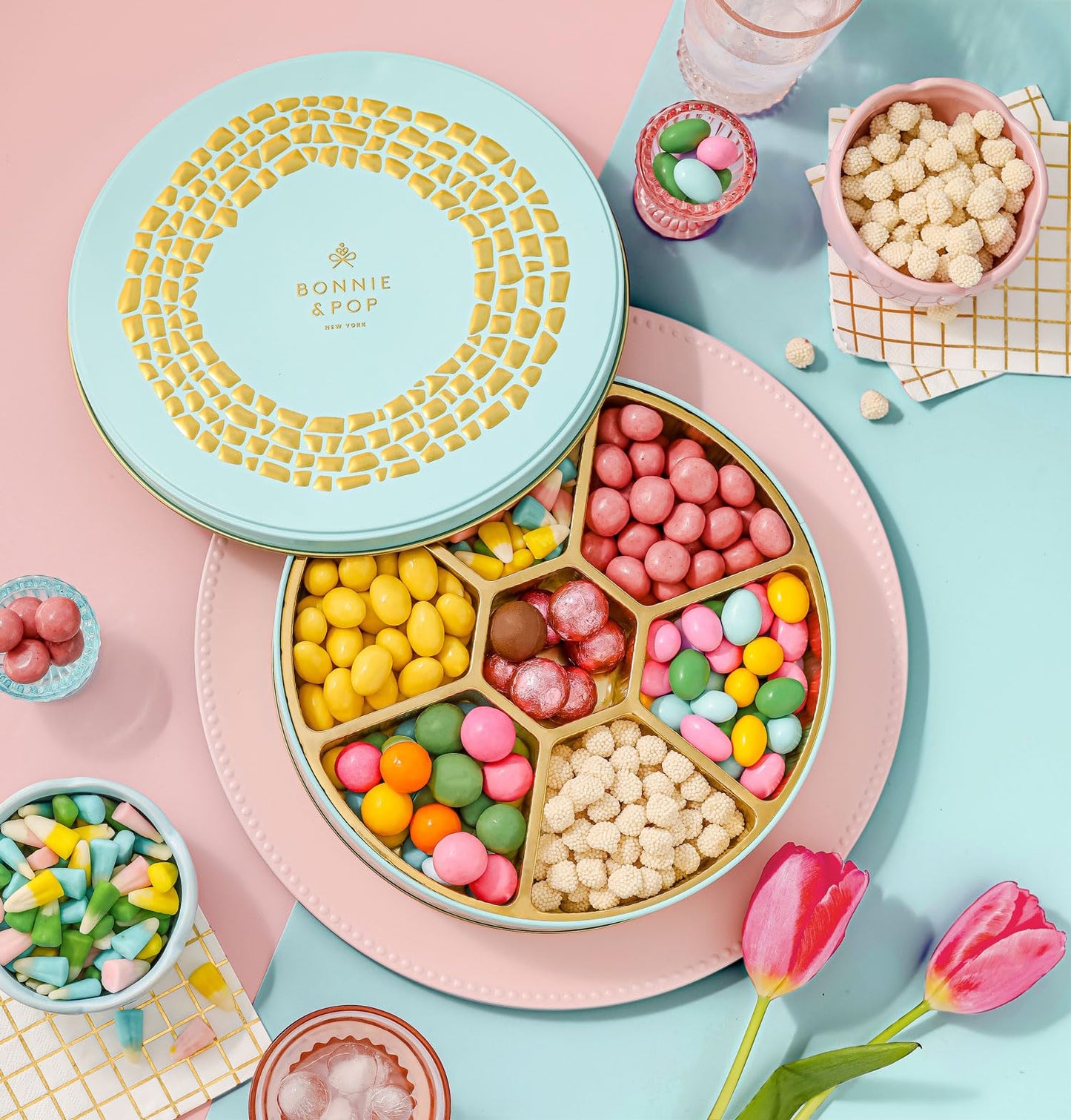 Mothers Day Snack Gift Box Variety Candy Mix Gift Basket | Spring Candy, Almonds, Chocolate, Gummies, Gourmet Food | Care Packag