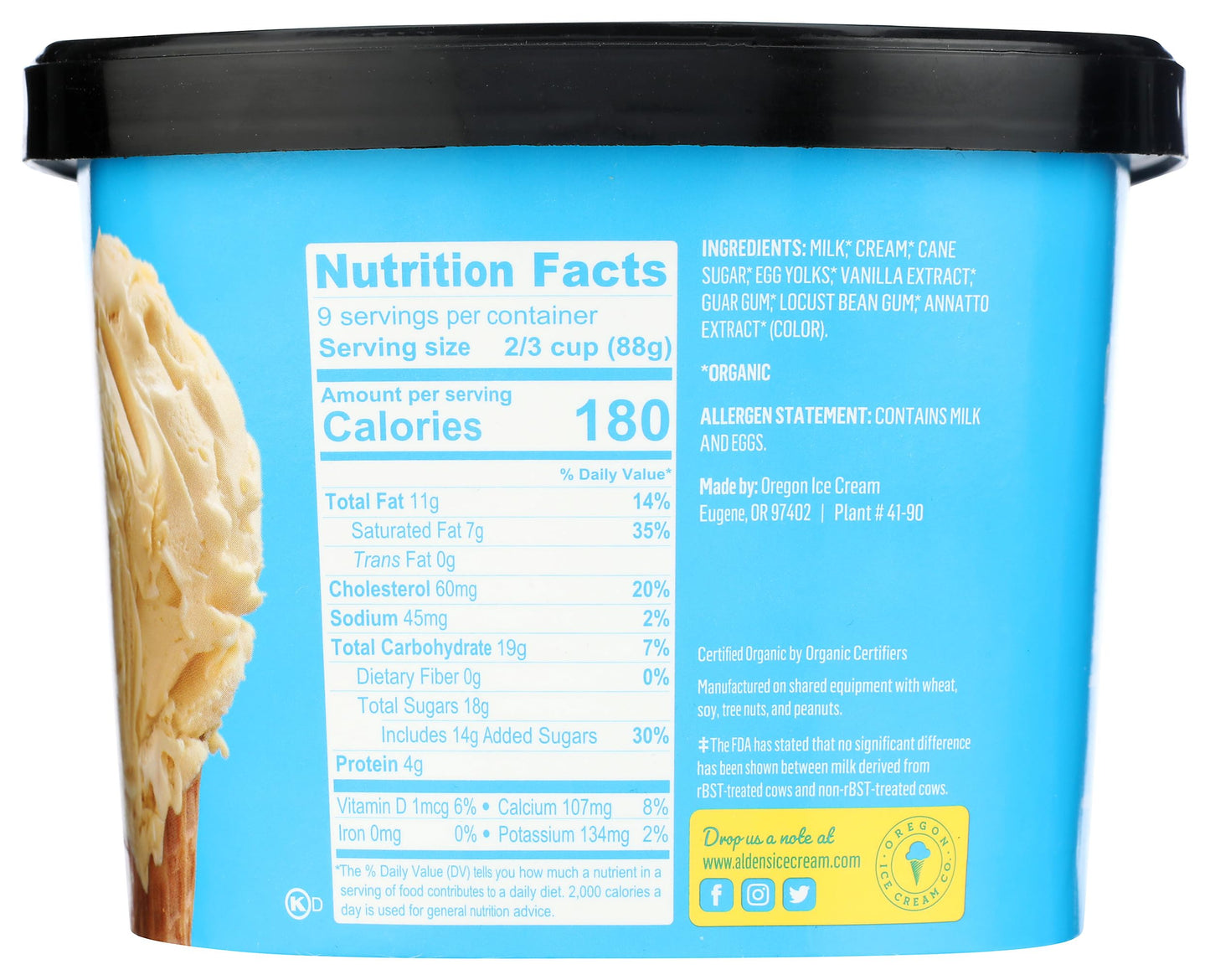 Aldens, French Vanilla Ice Cream, 48 oz (Frozen)